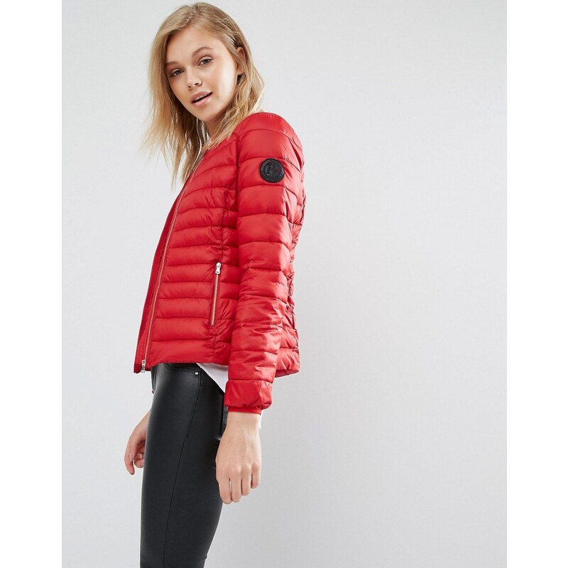 Pimkie - Manteau court matelassé avec poches zippées - Rouge