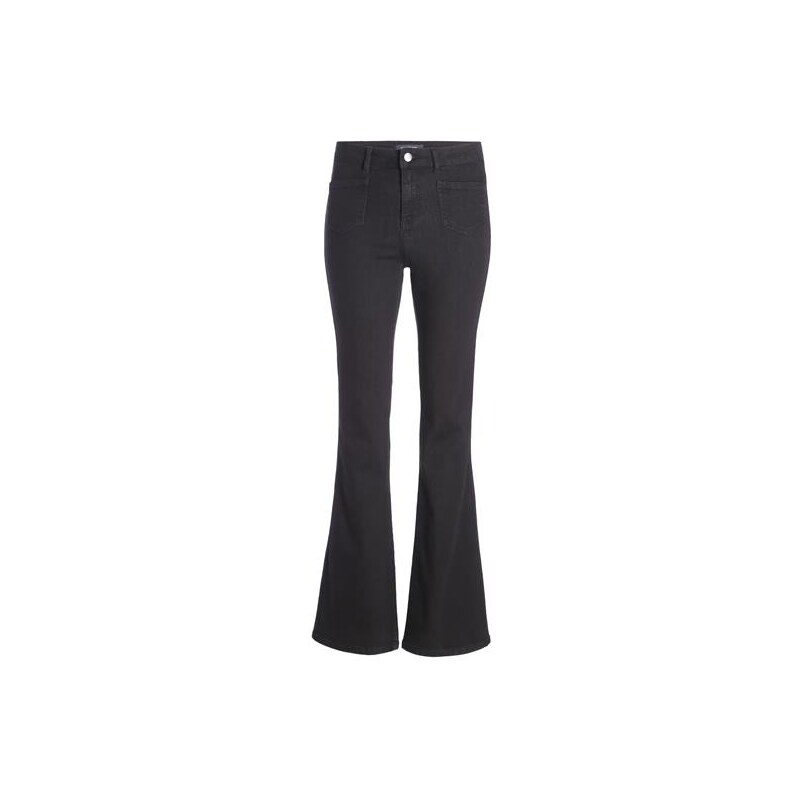 Jean flare poches plaquées Noir Polyester - Femme Taille 36 - Cache Cache