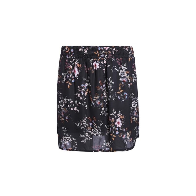 Jupe liquette motif floral multicolore Noir Acetate - Femme Taille 36 - Cache Cache