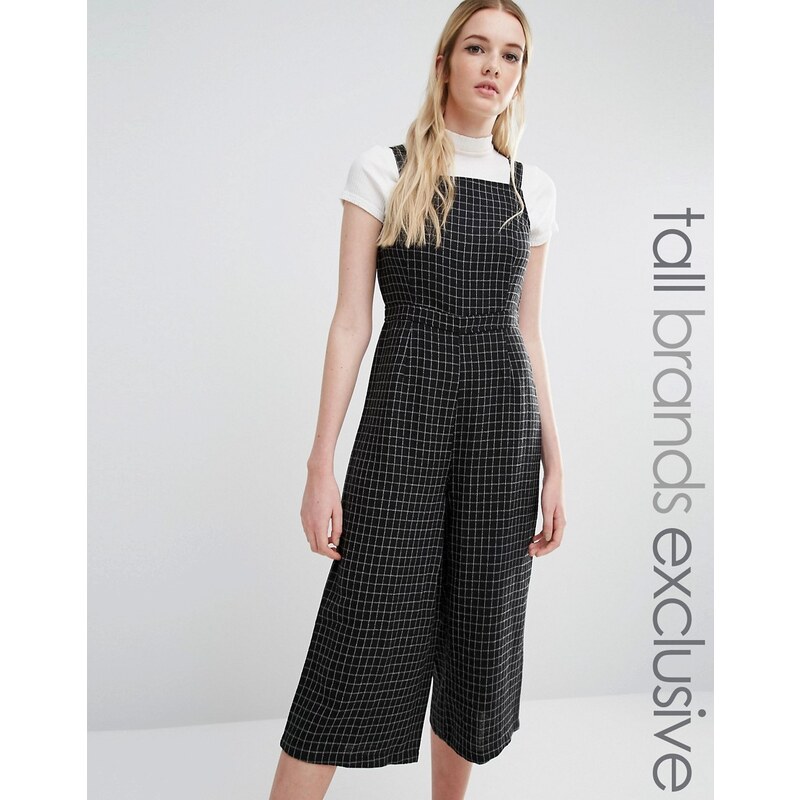 Fashion Union Tall - Combinaison style jupe-culotte - Noir
