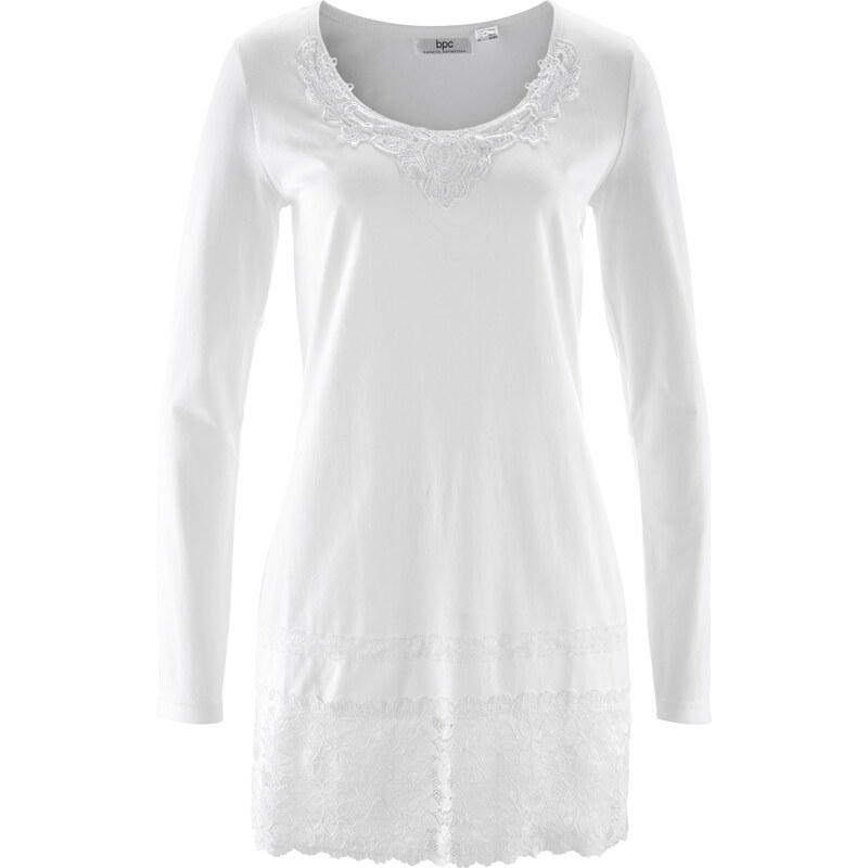 bpc bonprix collection T-shirt long, manches longues blanc femme - bonprix