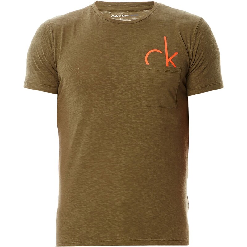 Calvin Klein Jeans T-shirt en coton - olive