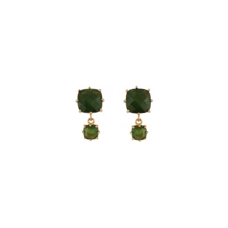 Les Néréides La Diamantine Vert - Boucles d'oreilles - vert chêne