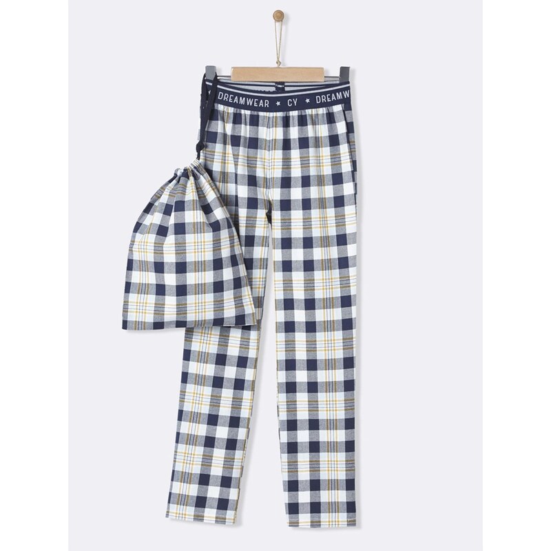 Cyrillus Pantalon de pyjama en coton - bleu classique