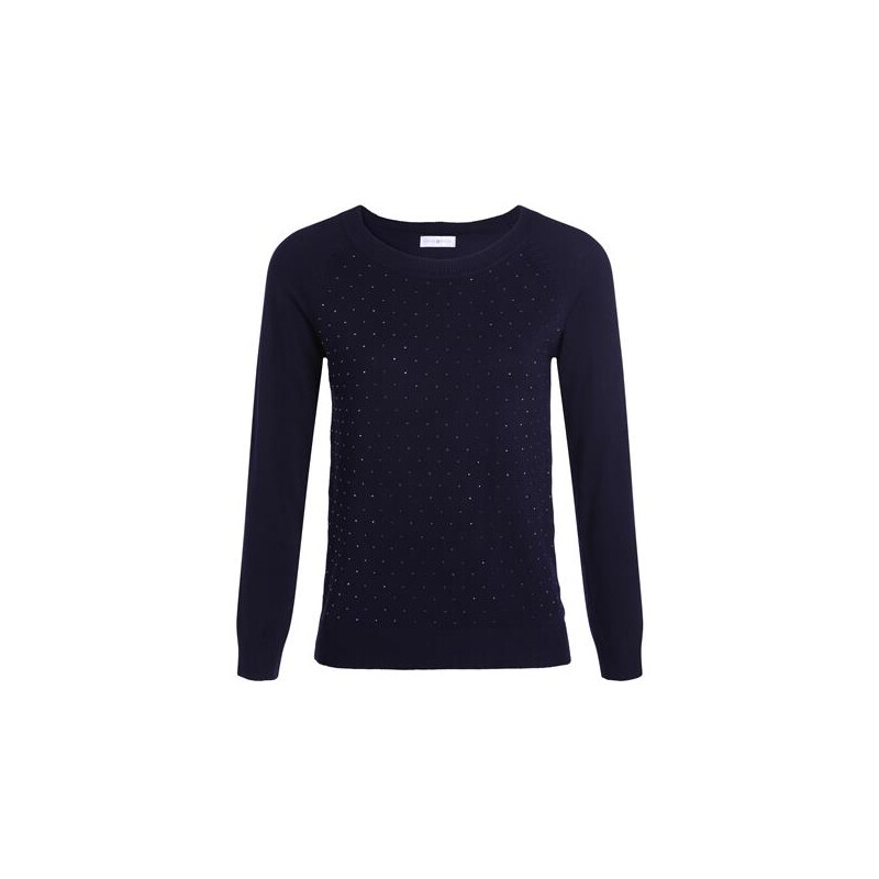 Pull maille chinée studs Bleu Nylon - Femme Taille 3 - Cache Cache