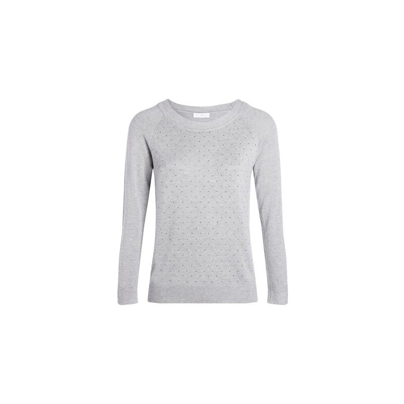 Pull maille chinée studs Gris Viscose - Femme Taille 3 - Cache Cache