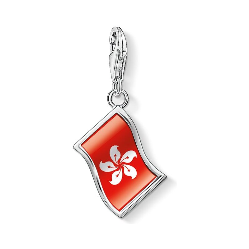 Thomas Sabo pendentif Charm ´´drapeau Hong Kong´´ rouge 1174-603-10