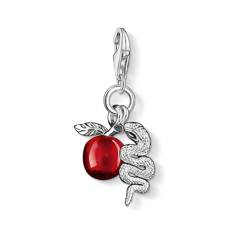 Thomas Sabo pendentif Charm ´´pomme avec serpent´´ rouge 0864-007-10