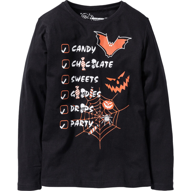 bpc bonprix collection T-shirt manches longues Halloween noir enfant - bonprix