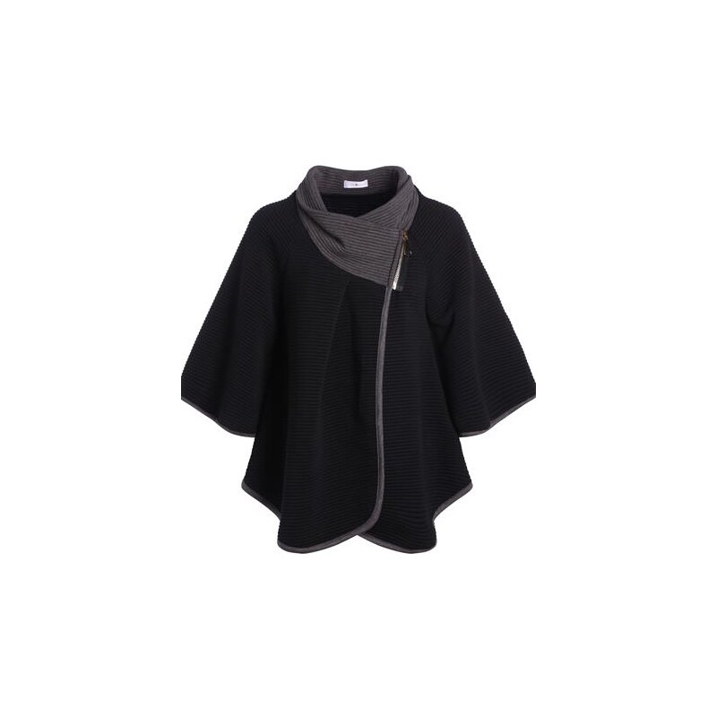 Manteau cape Noir Viscose - Femme Taille T.U - Cache Cache