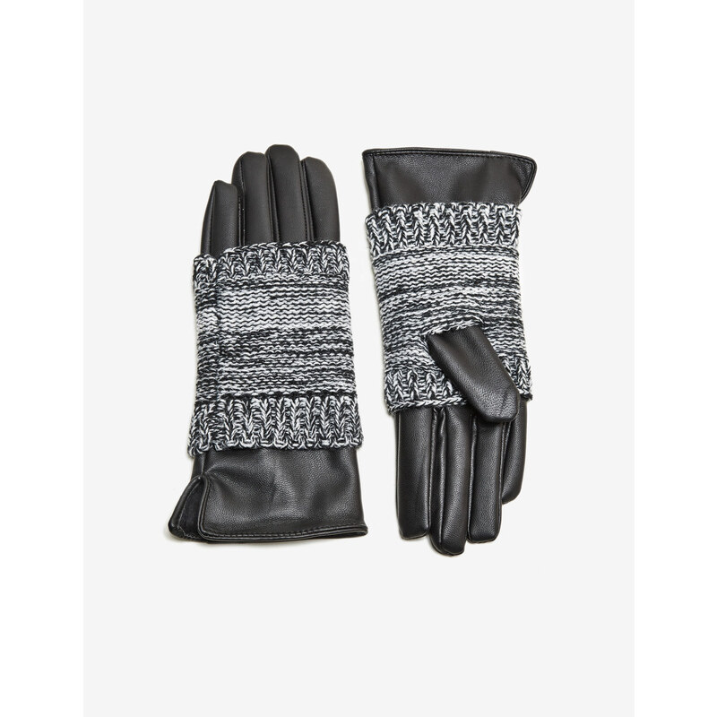 gants avec mitaines noirs Jennyfer