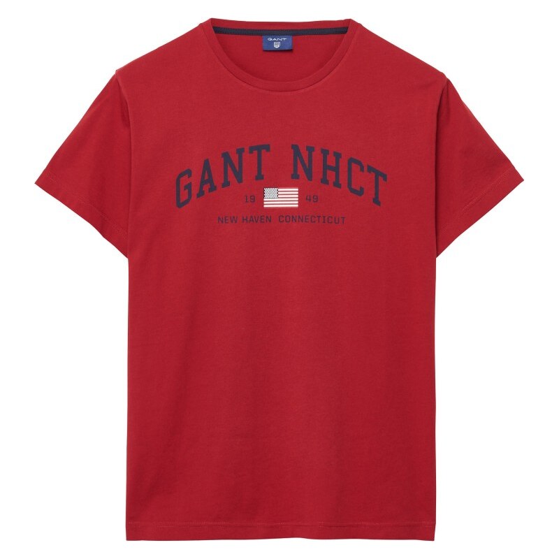 GANT T-shirt Nhct à Manches Courtes - Dark Red