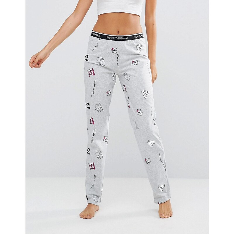 Emporio Armani - Visibility - Pantalon de pyjama avec logo - Gris