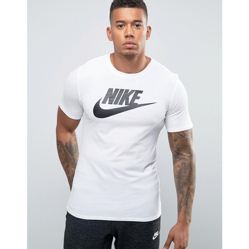 Nike - 696707-104 - T-shirt avec grand logo imprimé - Blanc - Blanc