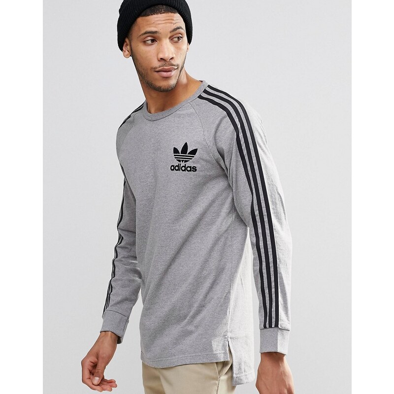 Adidas Originals - Adicolour B10713 - T-shirt à manches longues - Gris