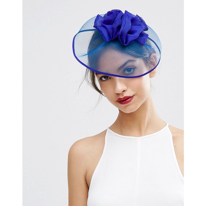 ASOS - Serre-tête façon chapeau bibi - Bleu cobalt vif - Bleu
