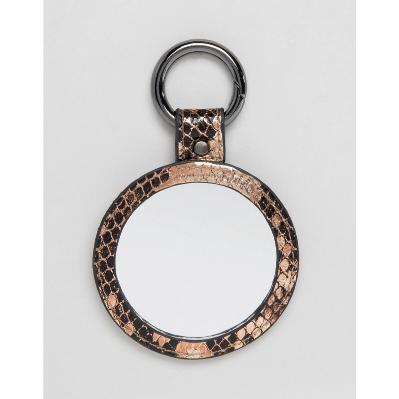 ASOS - Porte-clés pour sac avec breloque miroir et motif serpent - Multi