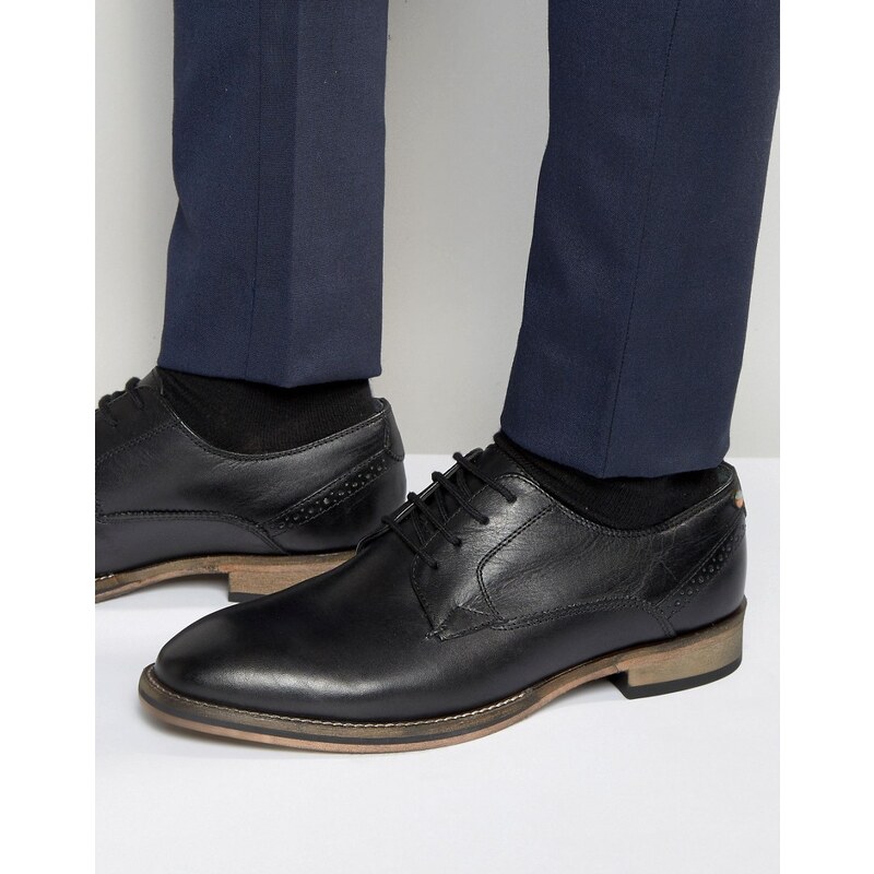 Frank Wright - Merton - Chaussures Oxford en cuir - Noir - Noir