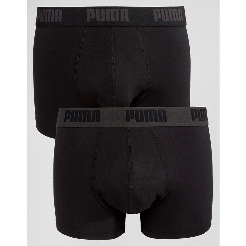 Puma - Lot de 2 boxers en coton stretch - Noir