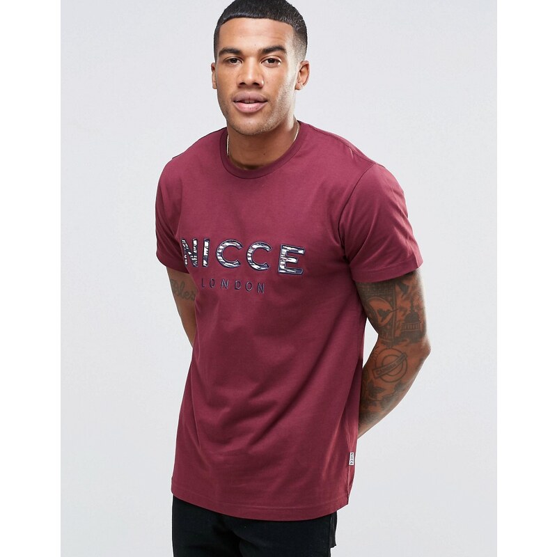 Nicce London - T-Shirt avec logo brodé - Rouge