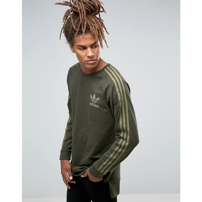Adidas Originals - Adicolour B10715 - T-shirt à manches longues - Vert