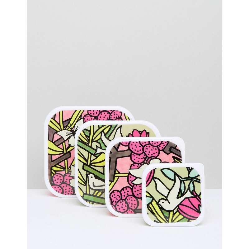 Paperchase - Boîtes à goûter motif floral - Multi