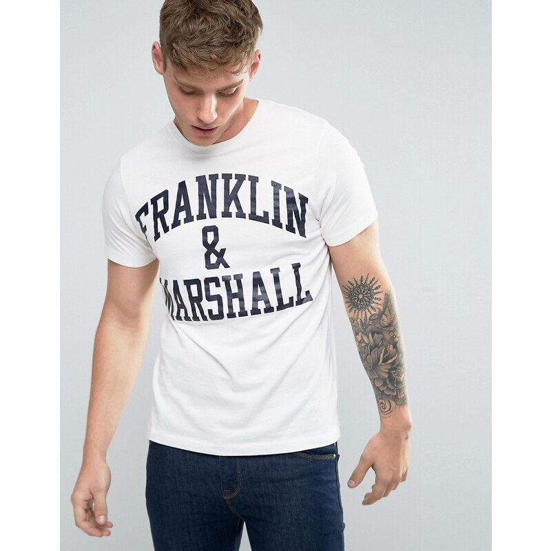 Franklin & Marshall Franklin and Marshall - T-shirt avec logo - Blanc