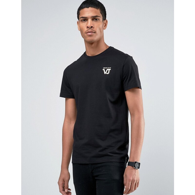 Versace - T-shirt avec petit imprimé - Noir