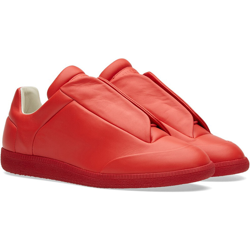 Sneakers Maison Margiela homme en cuir rouge