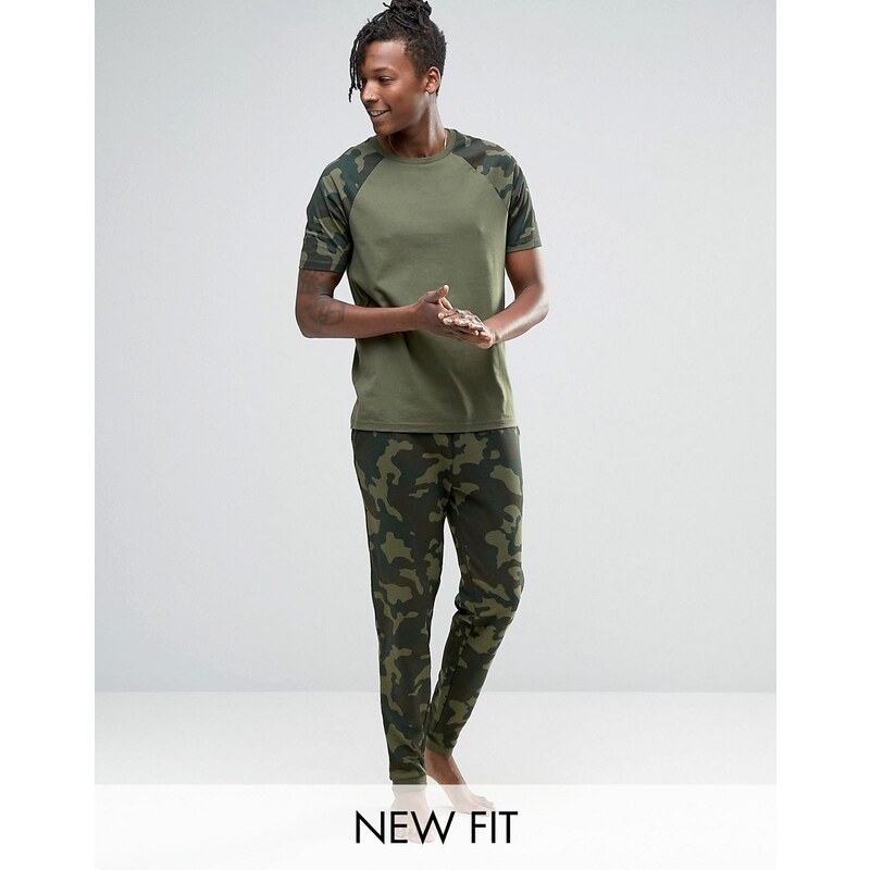 ASOS - Pantalon de jogging ajusté motif camouflage - Vert