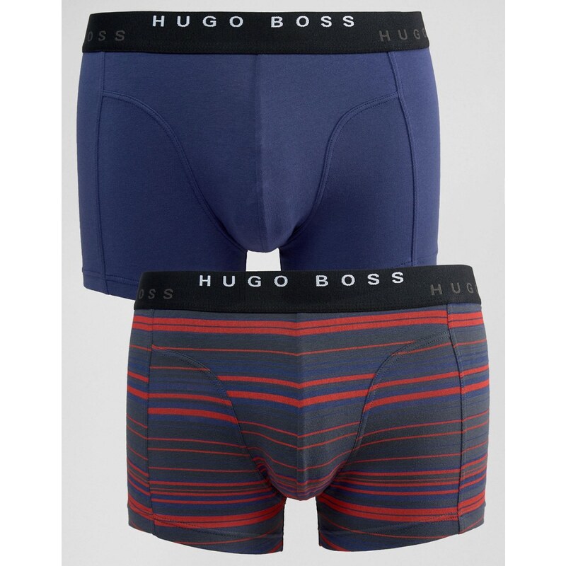 BOSS By Hugo Boss - Lot de 2 boxers à rayures en coton stretch - Multi