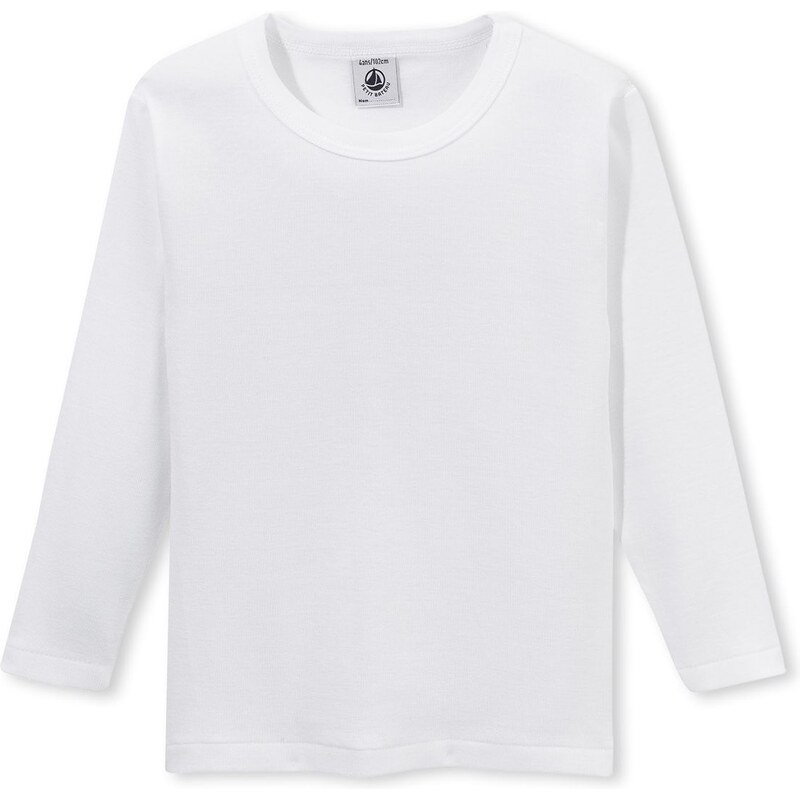 Petit Bateau T-shirt à manches longues en coton - blanc