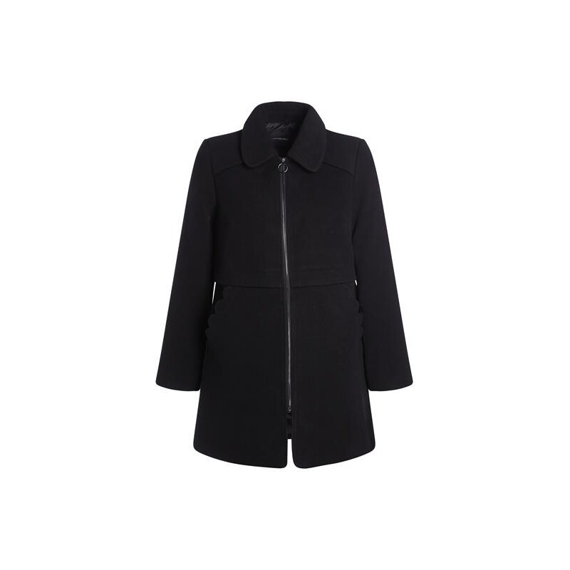 Manteau poches fantaisie coupe droite Noir Viscose - Femme Taille 1 - Cache Cache