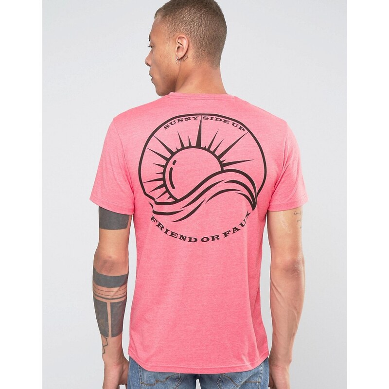 Friend or Faux - Oceana - T-shirt à imprimé au dos - Rose