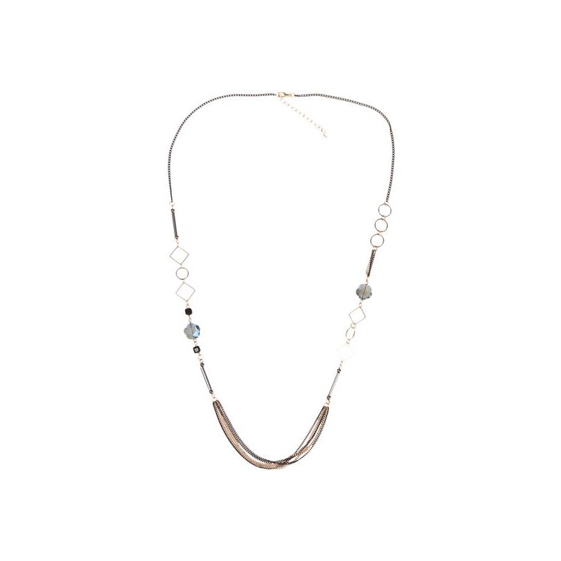 Sautoir perles facettes Jaune Plastique - Femme Taille T.U - Cache Cache
