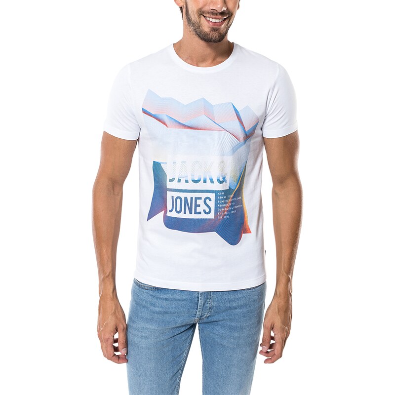 Jack & Jones Tee-shirt T-shirt Ultra Blanc Homme