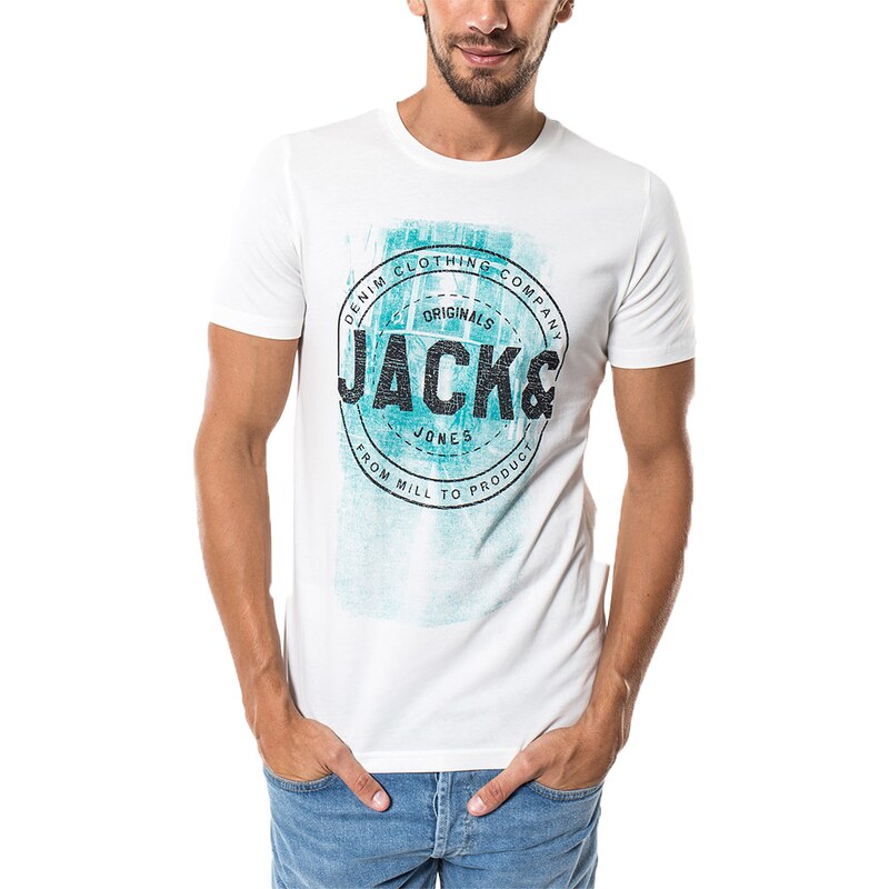 Jack & Jones Tee-shirt T-shirt Kola Blanc Homme