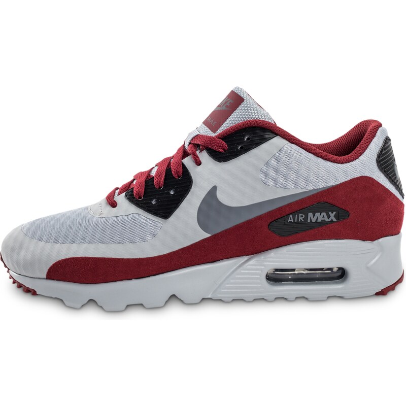 Nike Baskets/Running Air Max 90 Ultra Essential Grise Et Bordeaux Homme