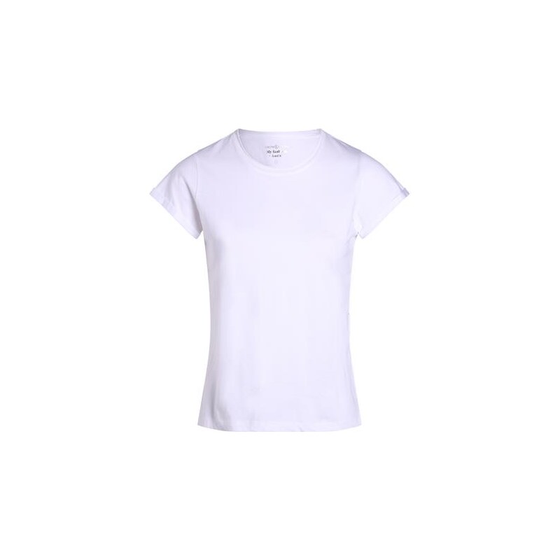 T-shirt basique coloris uni Blanc Coton - Femme Taille 0 - Cache Cache