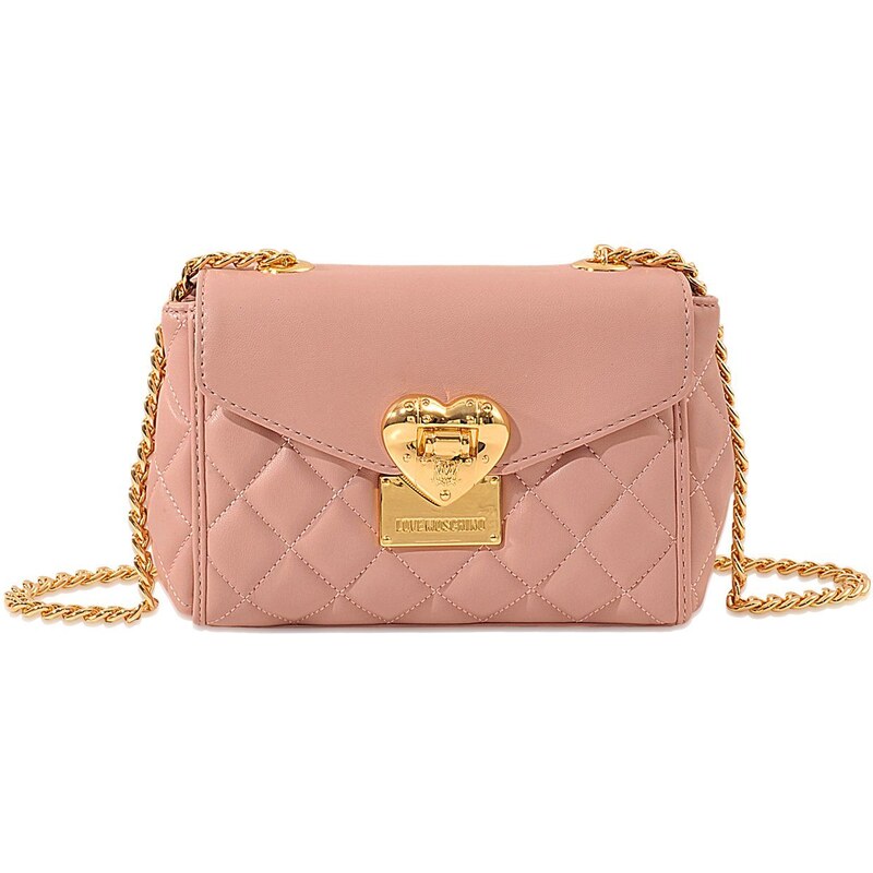 Love Moschino Heart Quilted - Pochette en cuir - rose