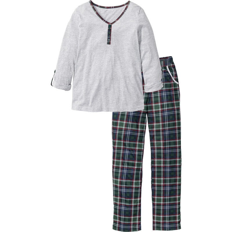 bpc selection Pyjama gris manches longues lingerie - bonprix