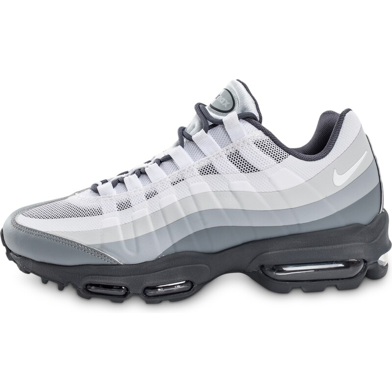 Nike Baskets/Running Air Max 95 Ultra Essential Blanche Et Grise Homme