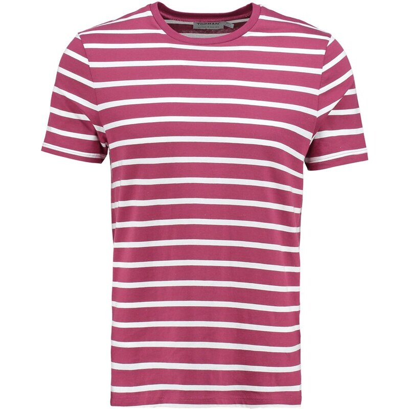 Topman SLIM Tshirt basique burgundy