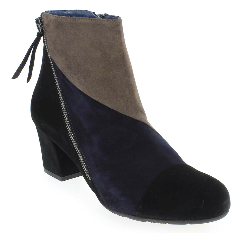 Boots Perlato 9410 Bleu pour Femme en Cuir velours - Promo
