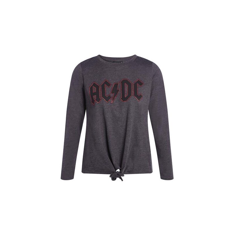 T-shirt AC DC manches longues Gris Viscose - Femme Taille 0 - Cache Cache
