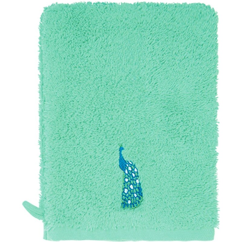 Olivier Desforges Parade Turquoise - Gant de toilette 500 g/m² - paon