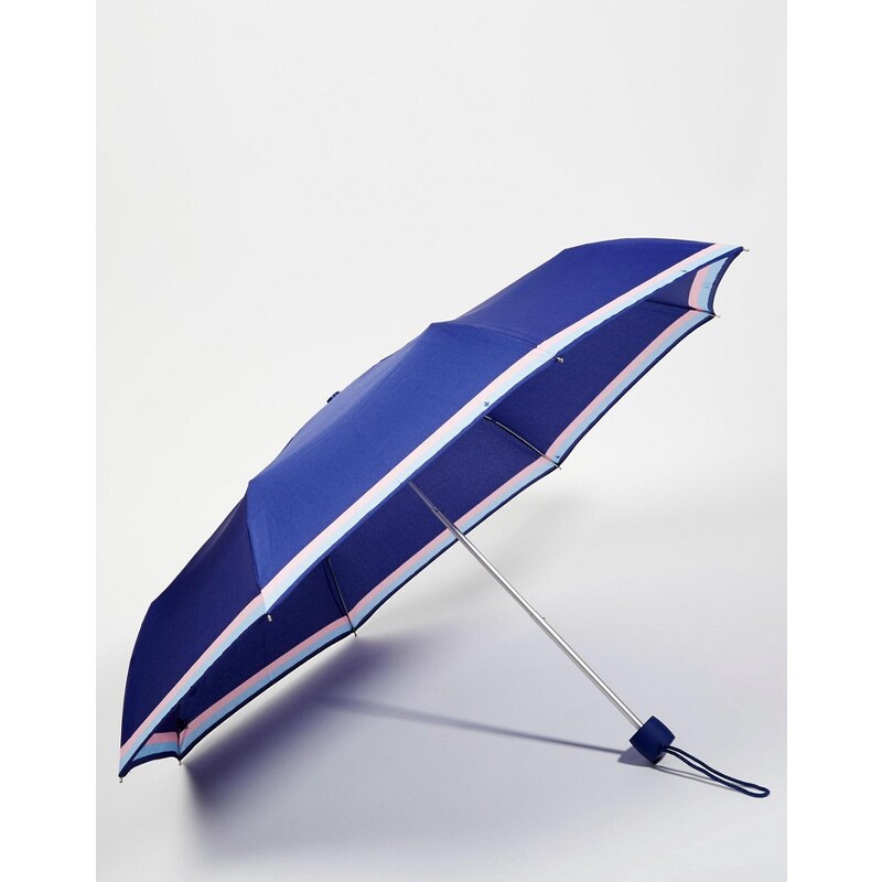 Fulton - 2 Cosmo - Petit parapluie léger rayé - Bleu