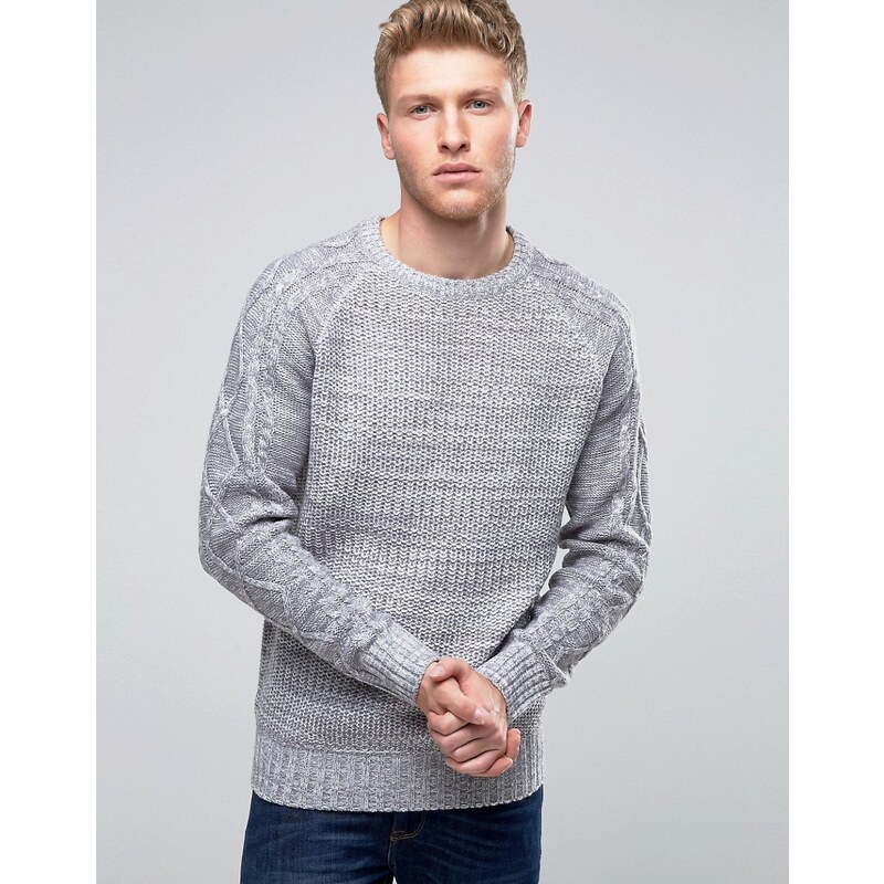 Another Influence - Pull à manches raglan - Gris