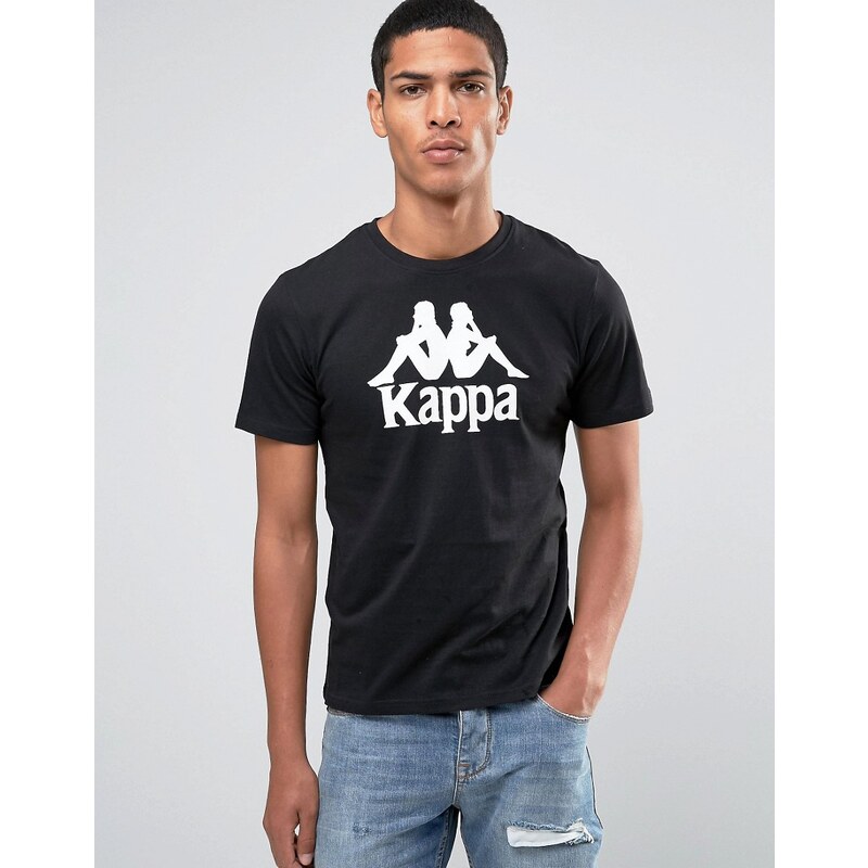 Kappa - T-shirt avec grand logo - Noir