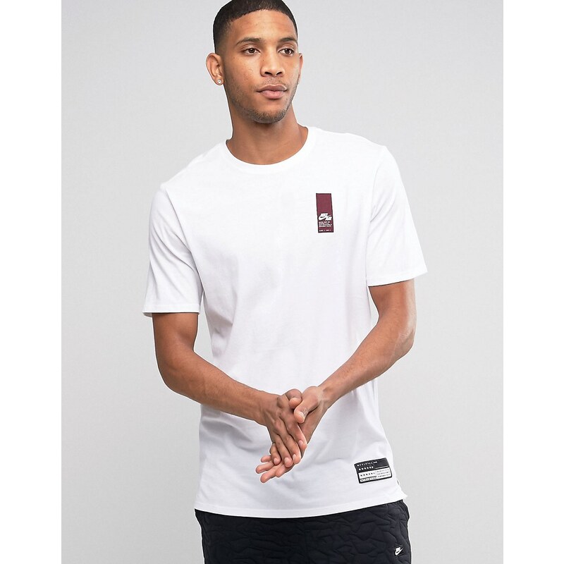 Nike - Air - T-Shirt avec ourlet plongeant - Blanc 806960-100 - Blanc